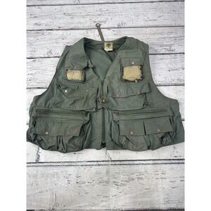 1905 Ideal Fishing Vest Large Green Vintage